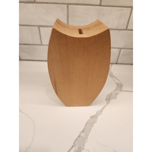 Vintage Handmade Wood Owl Piggy Coin Bank With Moveable Wing To Remove The Money - Picture 4 of 12